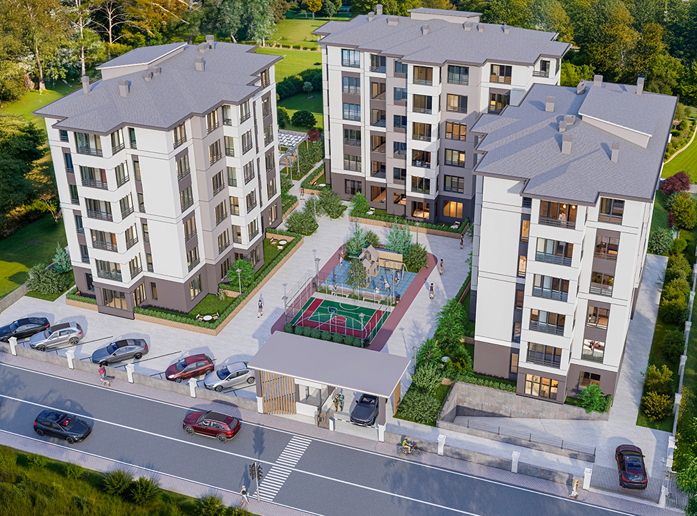 Lacivert Park peyzaj ve oyun alanı